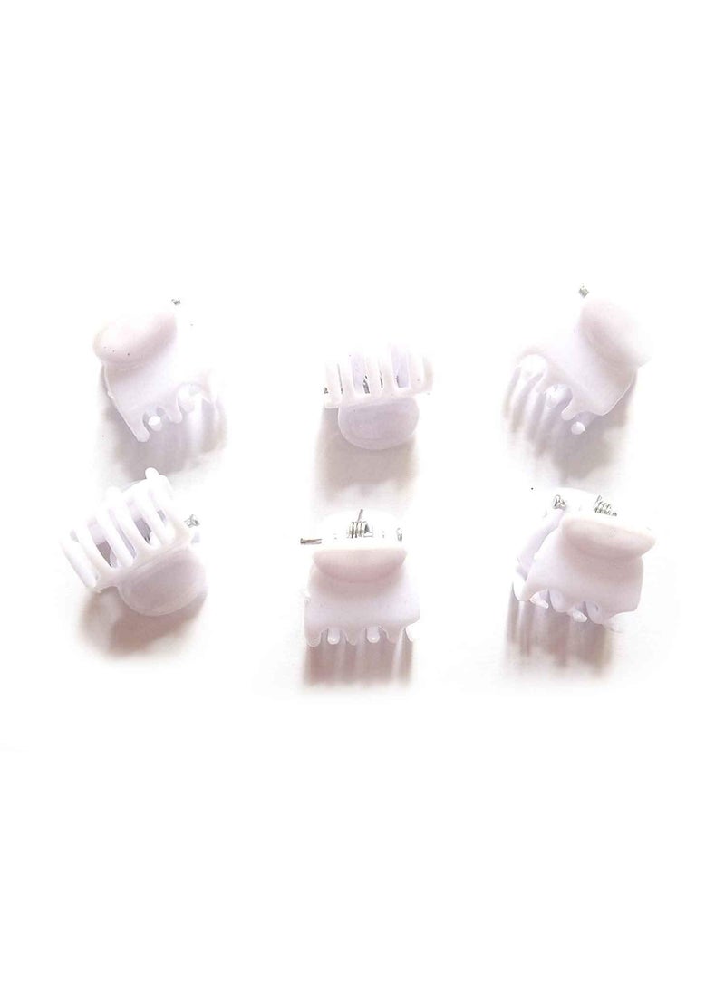 Hair clip with 15Pieces Hair Claw Clips - Anti-Slip Mini Hair Clips white - Image 2
